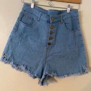 Denim Jean Shorts w/ buttons - Women’s Large